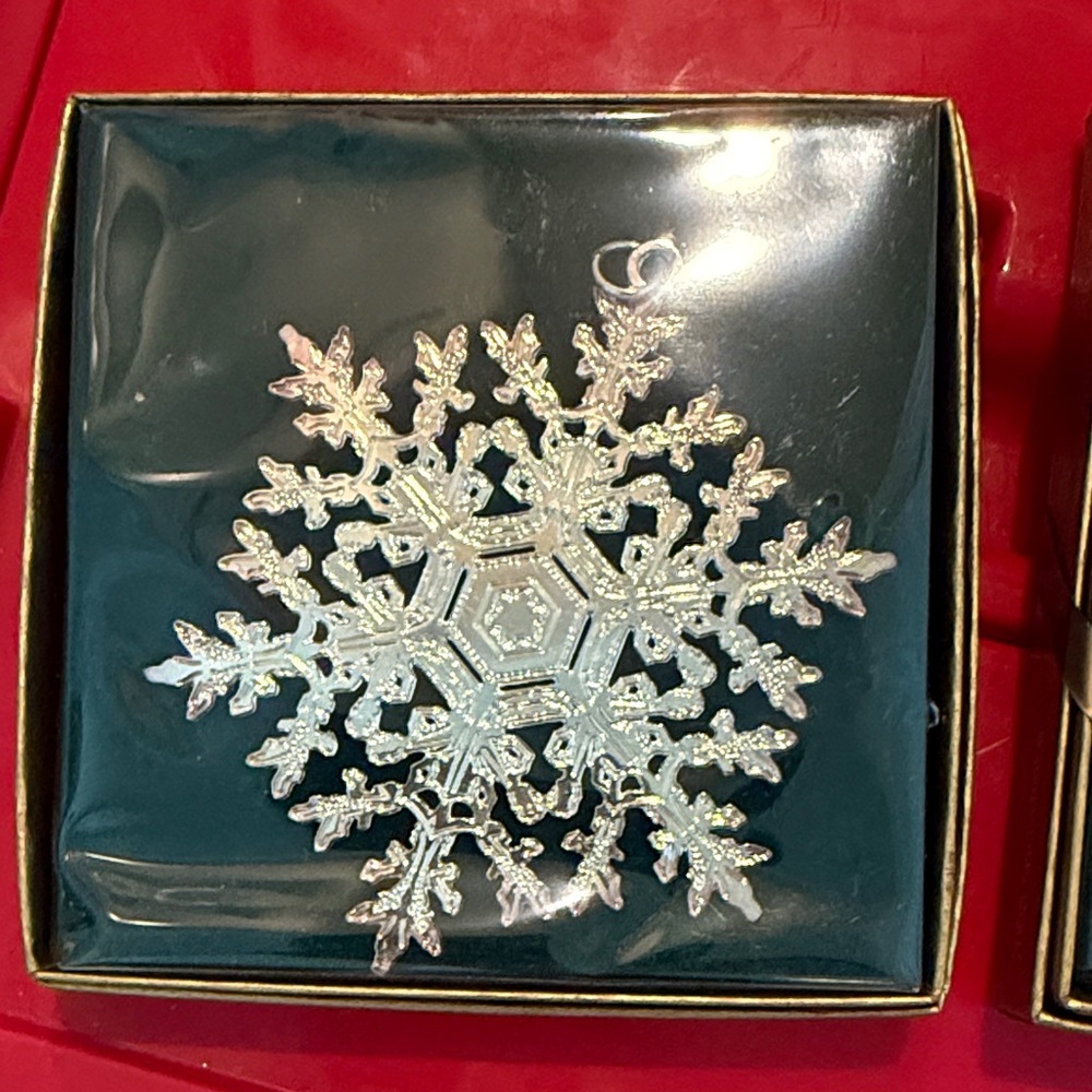 Elegant Silver Snowflake Ornament